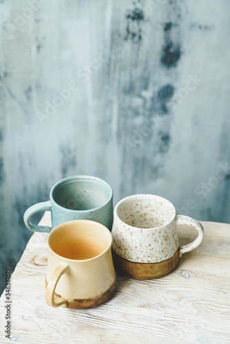 Canvas Print Set of ceramic mugs