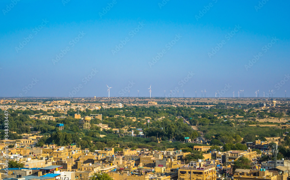 Jaisalmer city view from Jaisalmer Fort is situated in the city of Jaisalmer, in the Indian state of Rajasthan
