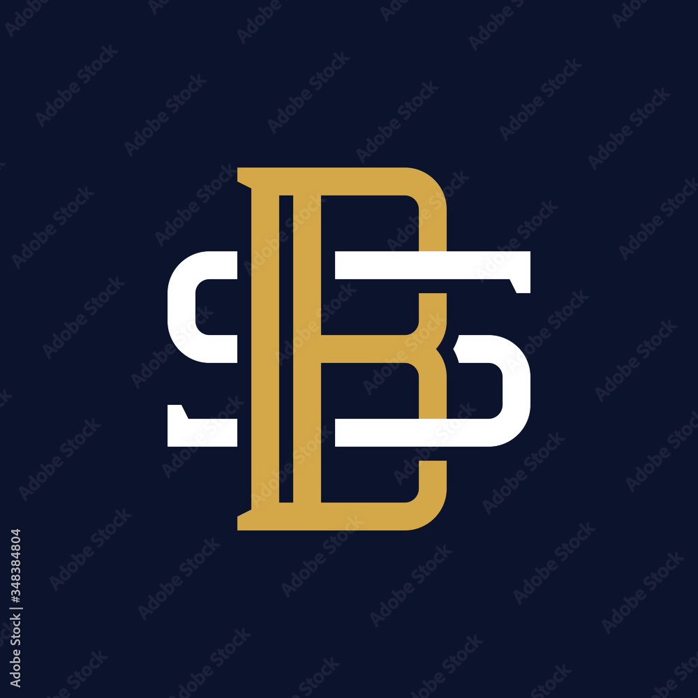 Initial Letter BS SB Monogram Logo Design Initial Letter BS SB Monogram Logo Design
