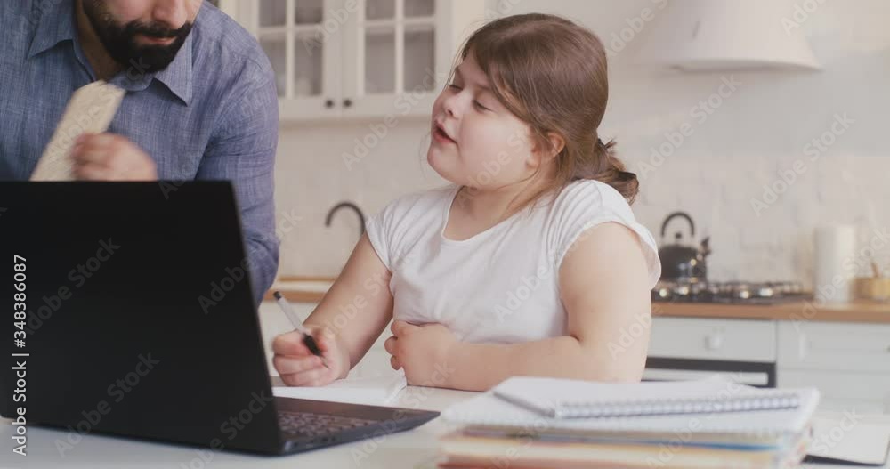 Girl studying at home Girl studying at home