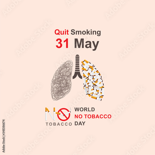 vector illustration world no tobacco day