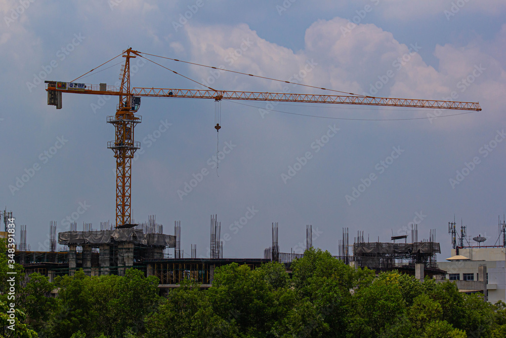  tower crane in construction site industry.