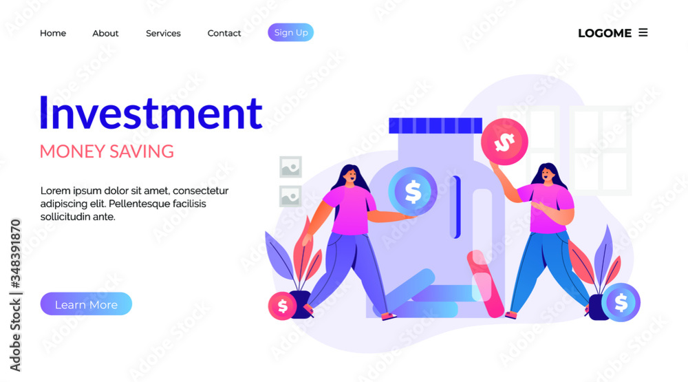 business investment landing page template business investment landing page template
