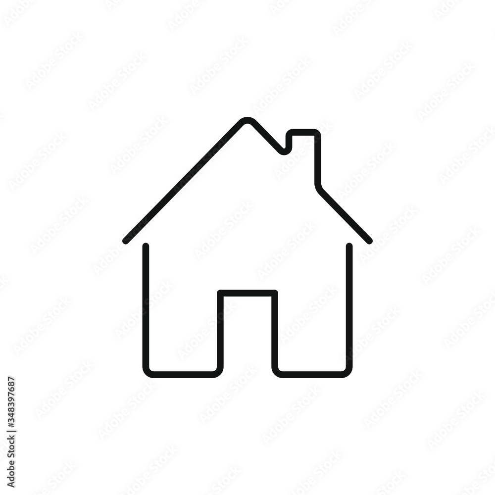Home icon. House symbol illustration vector to be used in web applications. House flat pictogram isolated. Stay home. Line icon representing house for web site or digital apps. Home icon. House symbol illustration vector to be used in web applications. House flat pictogram isolated. Stay home. Line icon representing house for web site or digital apps.