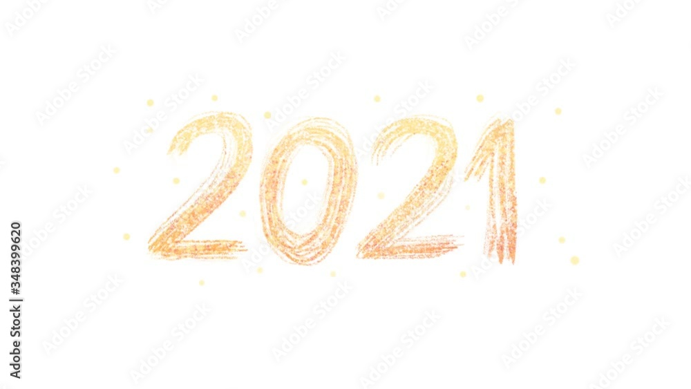 Happy new year 2021 concept design of animation Happy new year 2021 concept design of animation