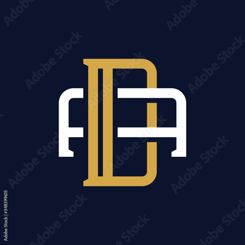 Initial Letter DA AD Monogram Logo Design