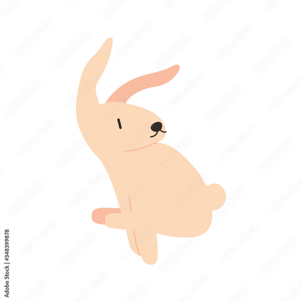 Cute Cartoon rabbit, Vector illustration rabbit on a white background. Drawing for children Cute Cartoon rabbit, Vector illustration rabbit on a white background. Drawing for children