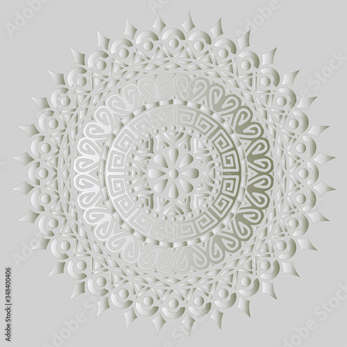 Mandala pattern white gradient good mood