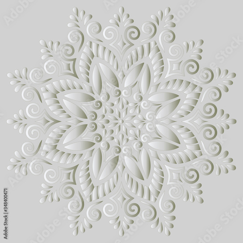Mandala pattern white gradient good mood