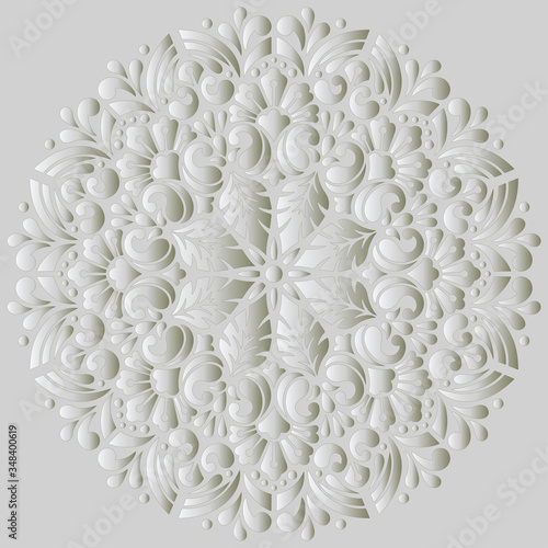 Mandala pattern white gradient good mood
