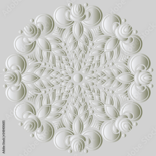 Mandala pattern white gradient good mood