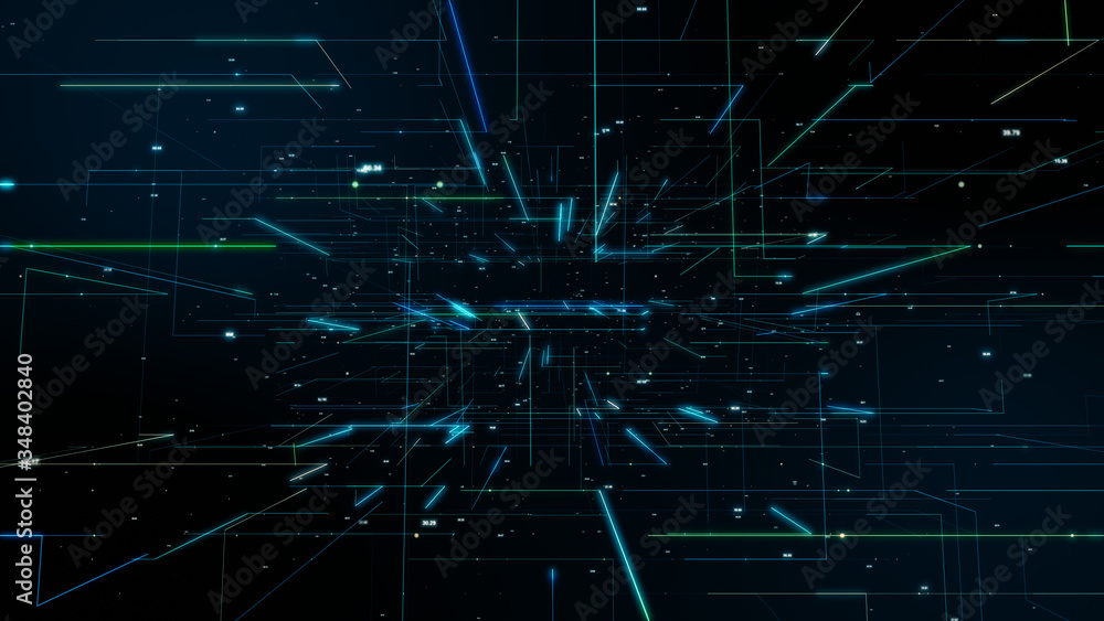 Obraz premium テクノロジー 科学と近未来 サイバー