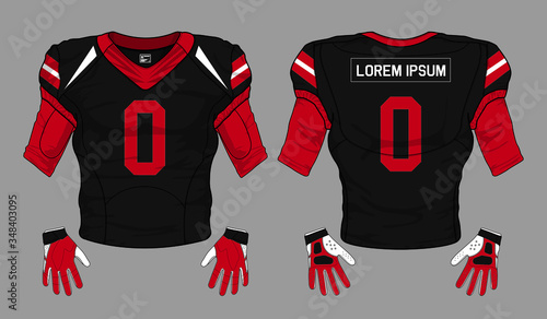 Football jersey template vector mockup