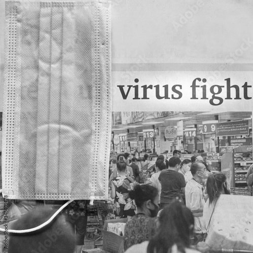 newspaper headlines related of corona virus crisis circumstance on some local newspaper