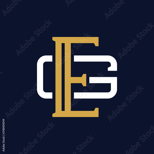 Initial Letter EG GE Monogram Logo Design