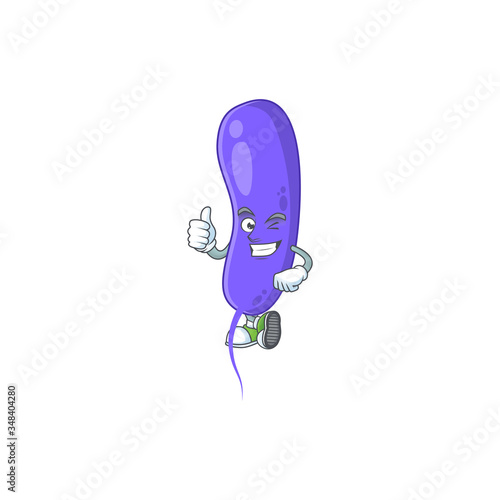 Caricature picture of cholerae with Thumbs up finger