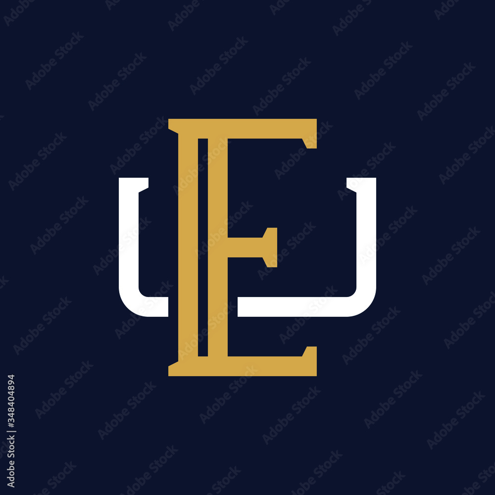 Initial Letter EU UE Monogram Logo Design Initial Letter EU UE Monogram Logo Design