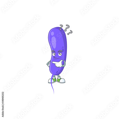 mascot design concept of cholerae with confuse gesture