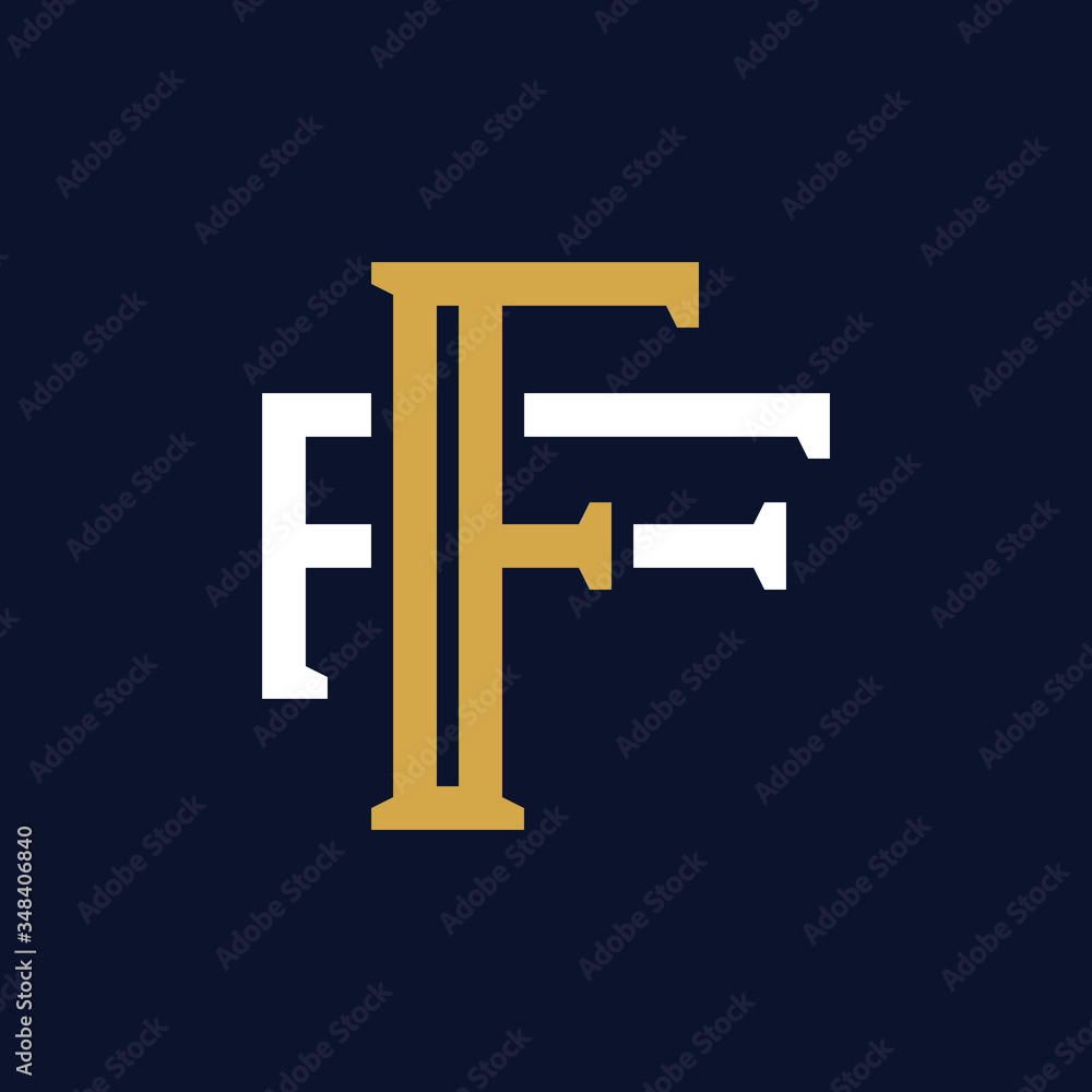 Initial Letter FF Monogram Logo Design Initial Letter FF Monogram Logo Design