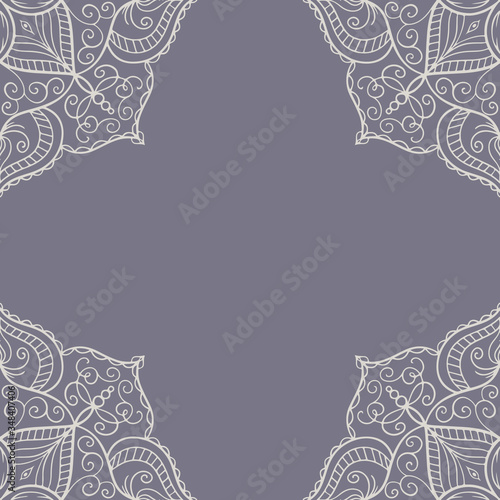 Mandala seamless pattern. Vector for design, typography, print, fabric, cover.