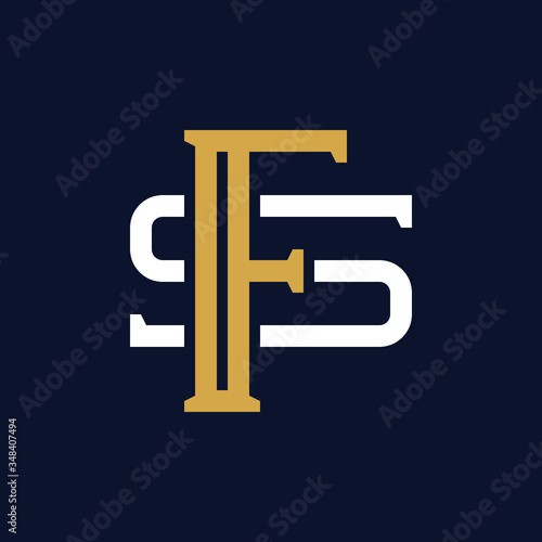 Initial Letter FS SF Monogram Logo Design