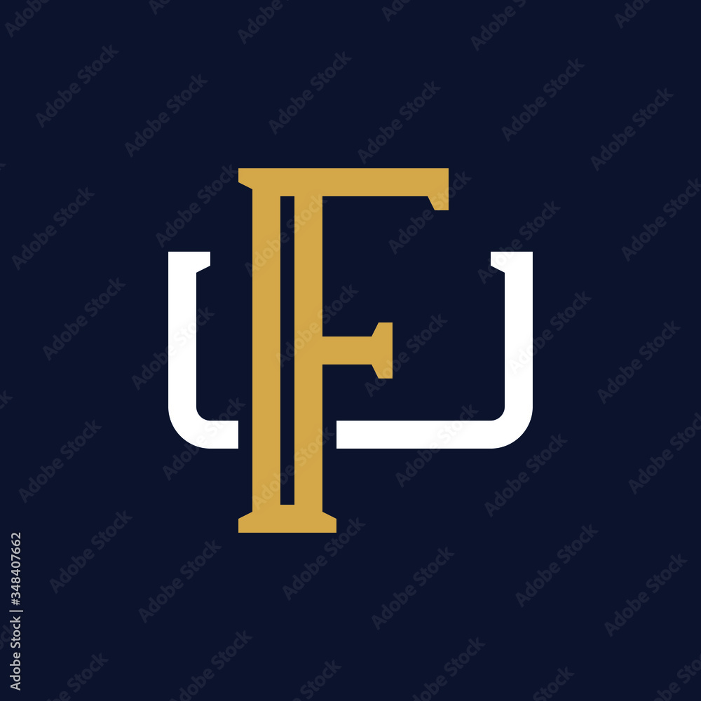 Initial Letter FU UF Monogram Logo Design Initial Letter FU UF Monogram Logo Design