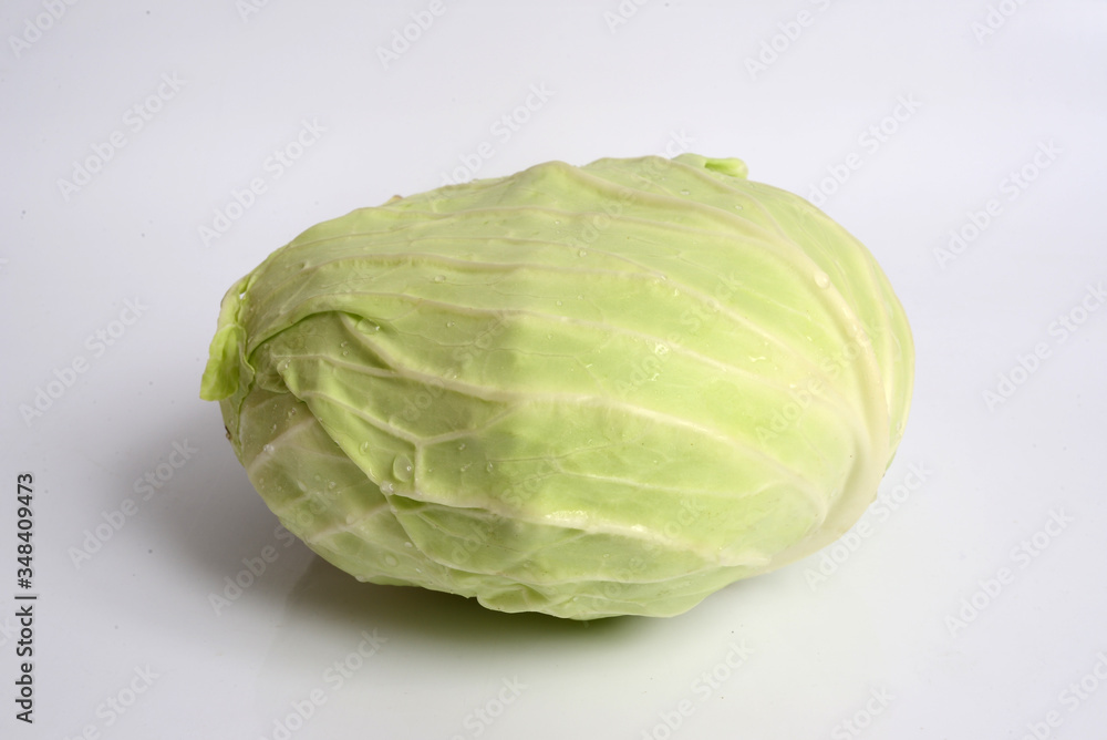 Cabbage on white background. Cabbage on white background.