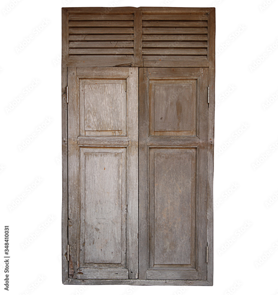 Rustic wood windows frame isolate on white background Rustic wood windows frame isolate on white background
