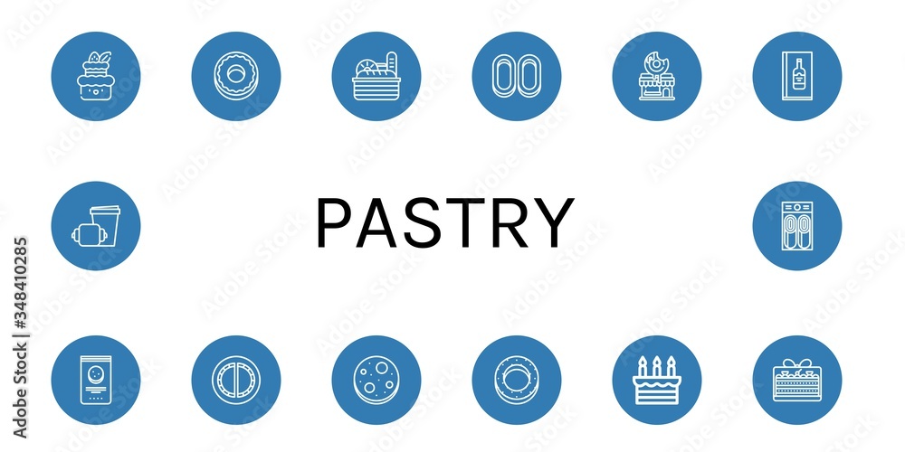 pastry icon set pastry icon set