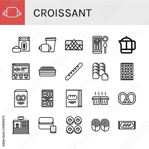 croissant icon set