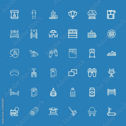 Editable 36 relax icons for web and mobile