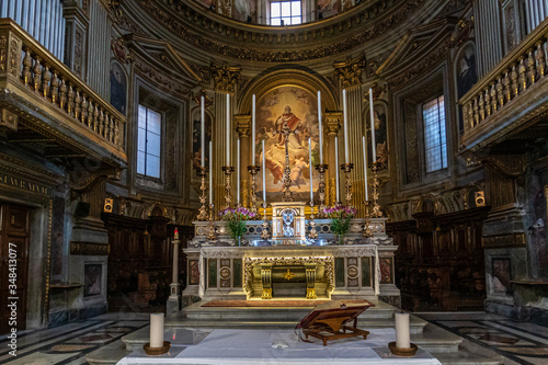 Interior of the church San Marcello al Corso in Rome, Italy