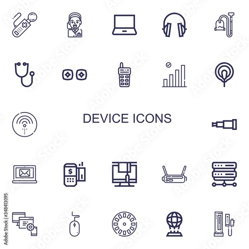 Editable 22 device icons for web and mobile