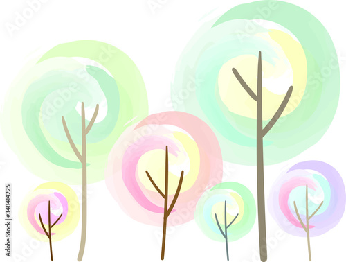 vector illustration of an abstract tree