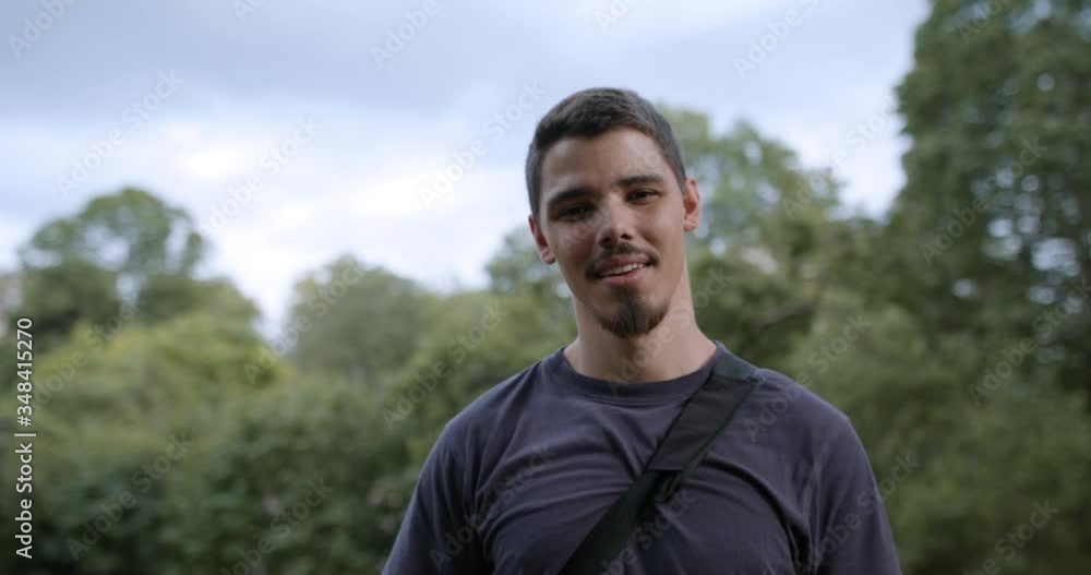Portrait of a young man after workout. Portrait of a young man after workout.