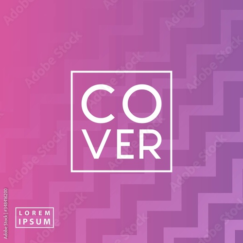 Cover Design with geometric shape and gradient color