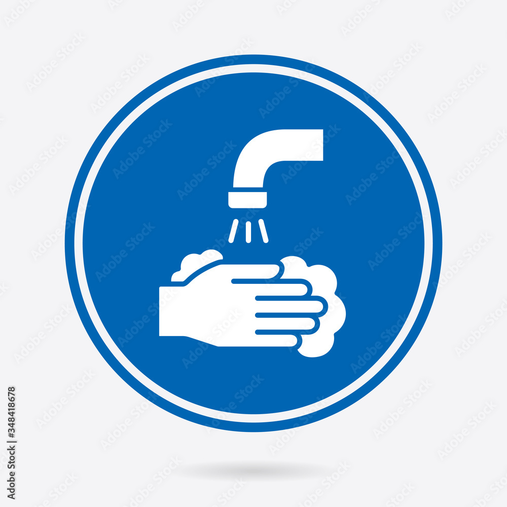 Hand washing - vector icon. Illustration isolated. Simple pictogram. Hand washing - vector icon. Illustration isolated. Simple pictogram.