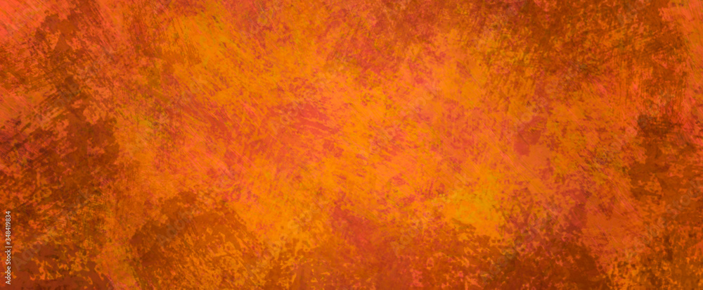 Brown orange and red background texture with lots of grunge and distressed old vintage paint spatter design in warm autumn colors
