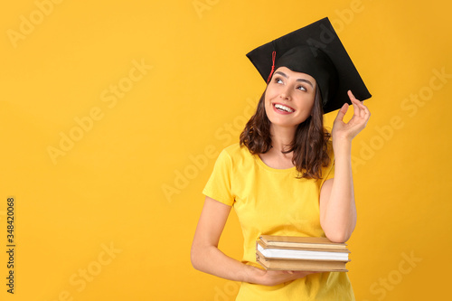 Female graduating student w...