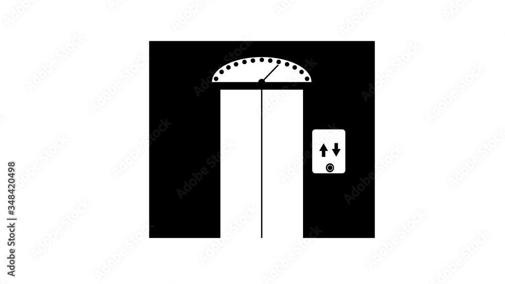 Elevator icon in linear, outline icon isolated Elevator icon in linear, outline icon isolated
