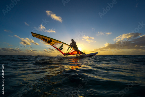 windsurfing in Mauritius