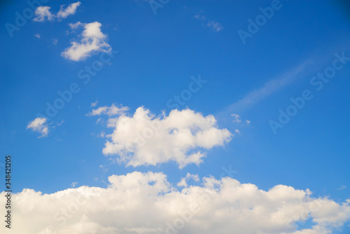 background clear blue sky with white clouds