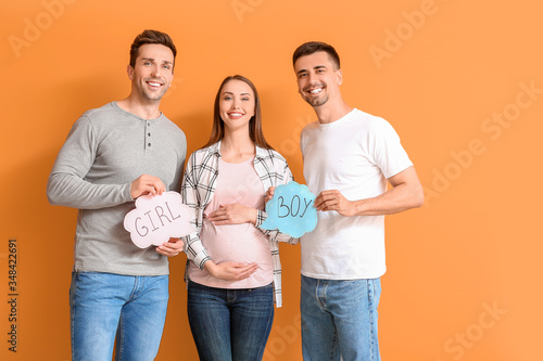 Gay couple and pregnant wom...
