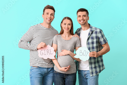 Gay couple and pregnant wom...