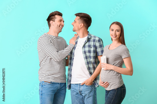 Gay couple and pregnant wom...