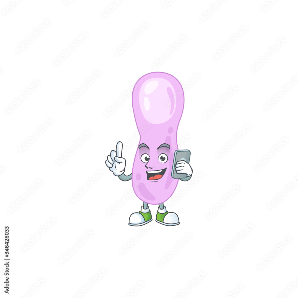 cartoon drawing concept of clostridium botulinum speaking with friends on phone cartoon drawing concept of clostridium botulinum speaking with friends on phone
