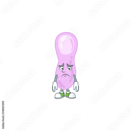 Clostridium botulinum Caricature design picture showing worried face