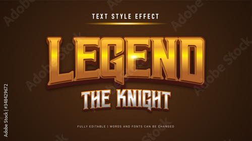 Game text style effect. Editable text effect.