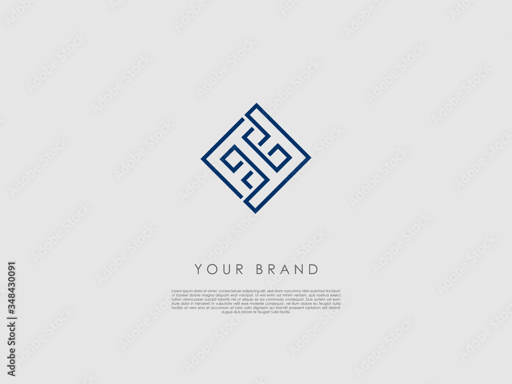 a dark blue diamond shaped business logo whose lines create letters h and t
