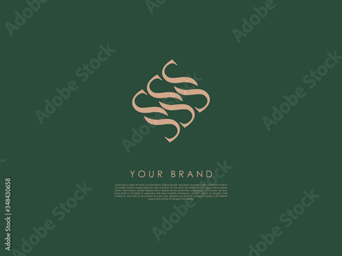 a diamond shape logo consists of wavy lines which also represent letter 'S'